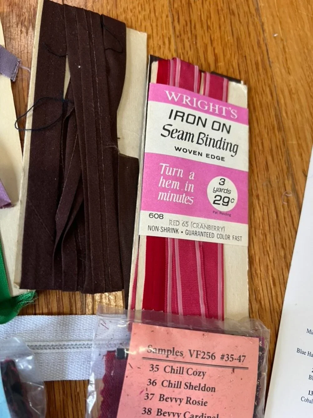 Mixed Sewing Notions Craft Supply Lot Zippers Elastic Trim Embroidery Floss